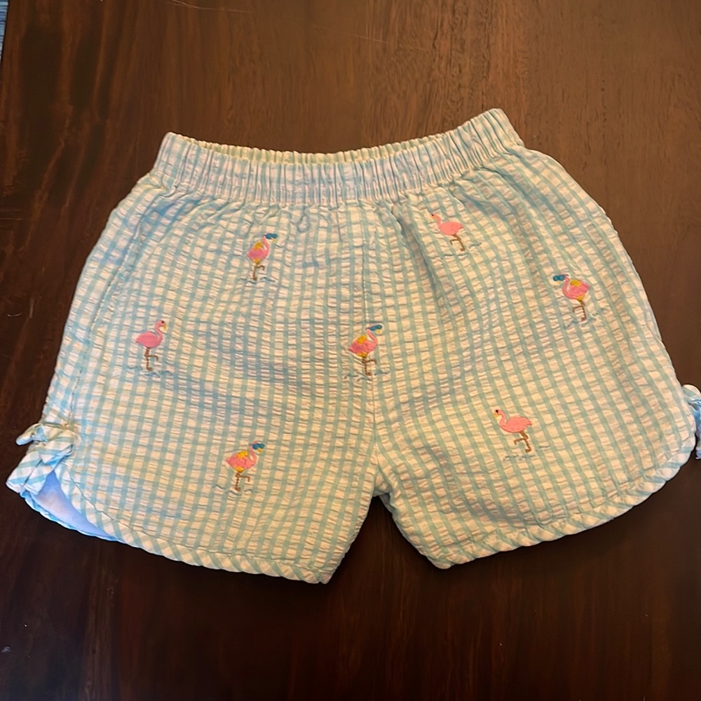 Girls seersucker 4T zucchini brand shorts
